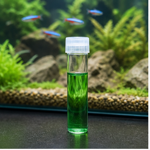 Gouttes ajoutées dans un aquarium pour corriger l'eau