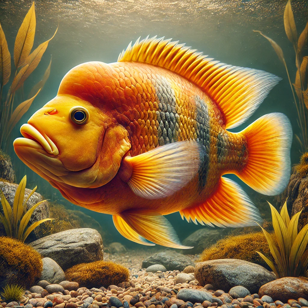 Cichlasoma citrinellum Црвени ђаво