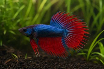 Betta splendens queue de peigne борба