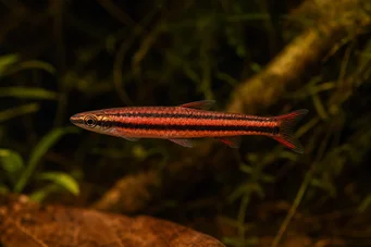 Nannostomus mortenthaleri (Кораљна црвена пењска риба)