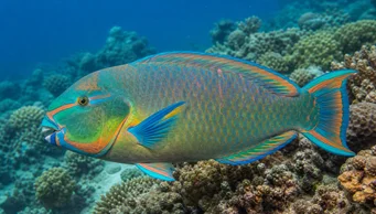 Scarus guacamaia (Раинбов Паррот)