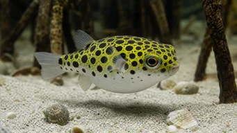 Tetraodon nigroviridis (Зелени тетродон)