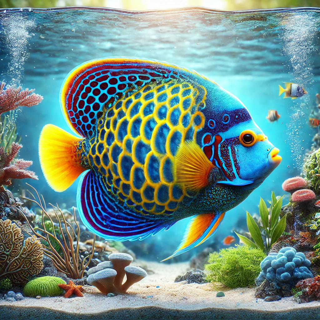 Pomacanthus semicirculat... Полукрусти