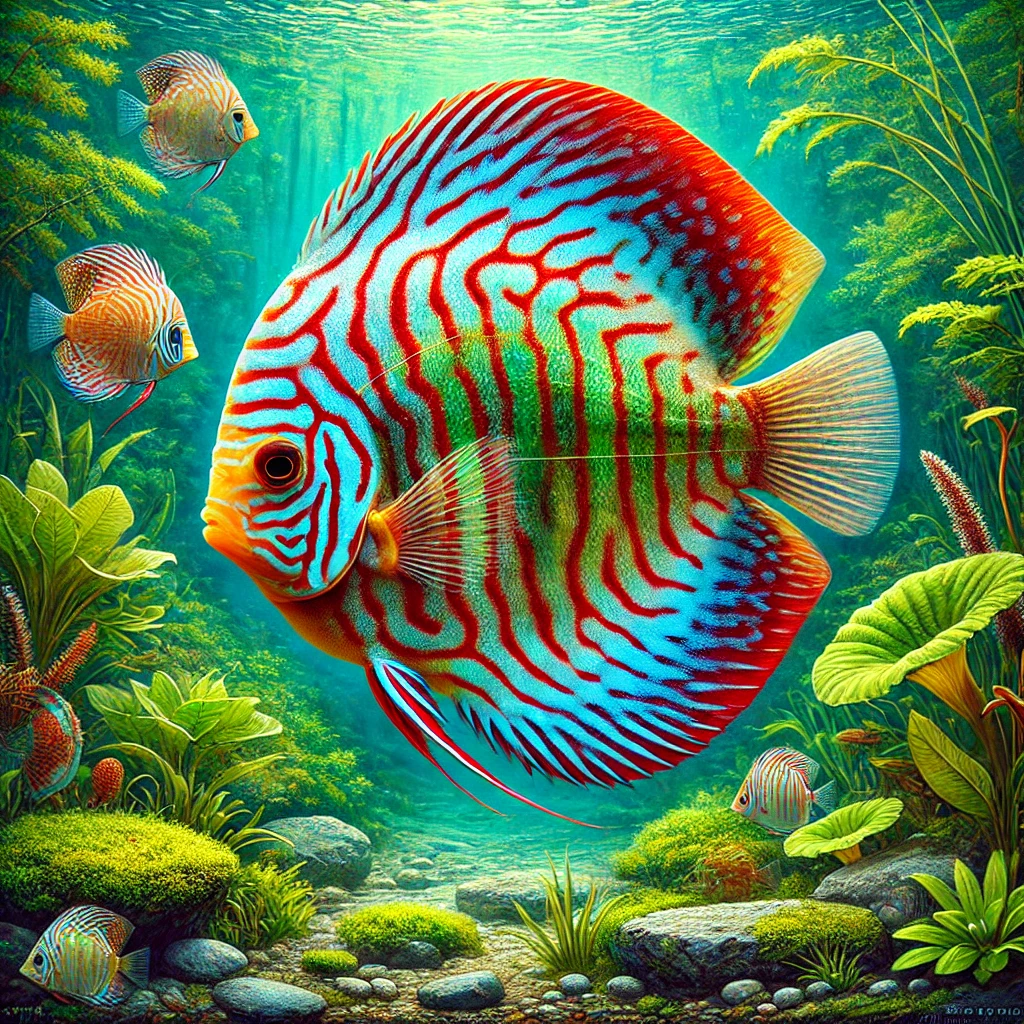 Symphysodon aequifasciatus haraldi (Плави дискус)