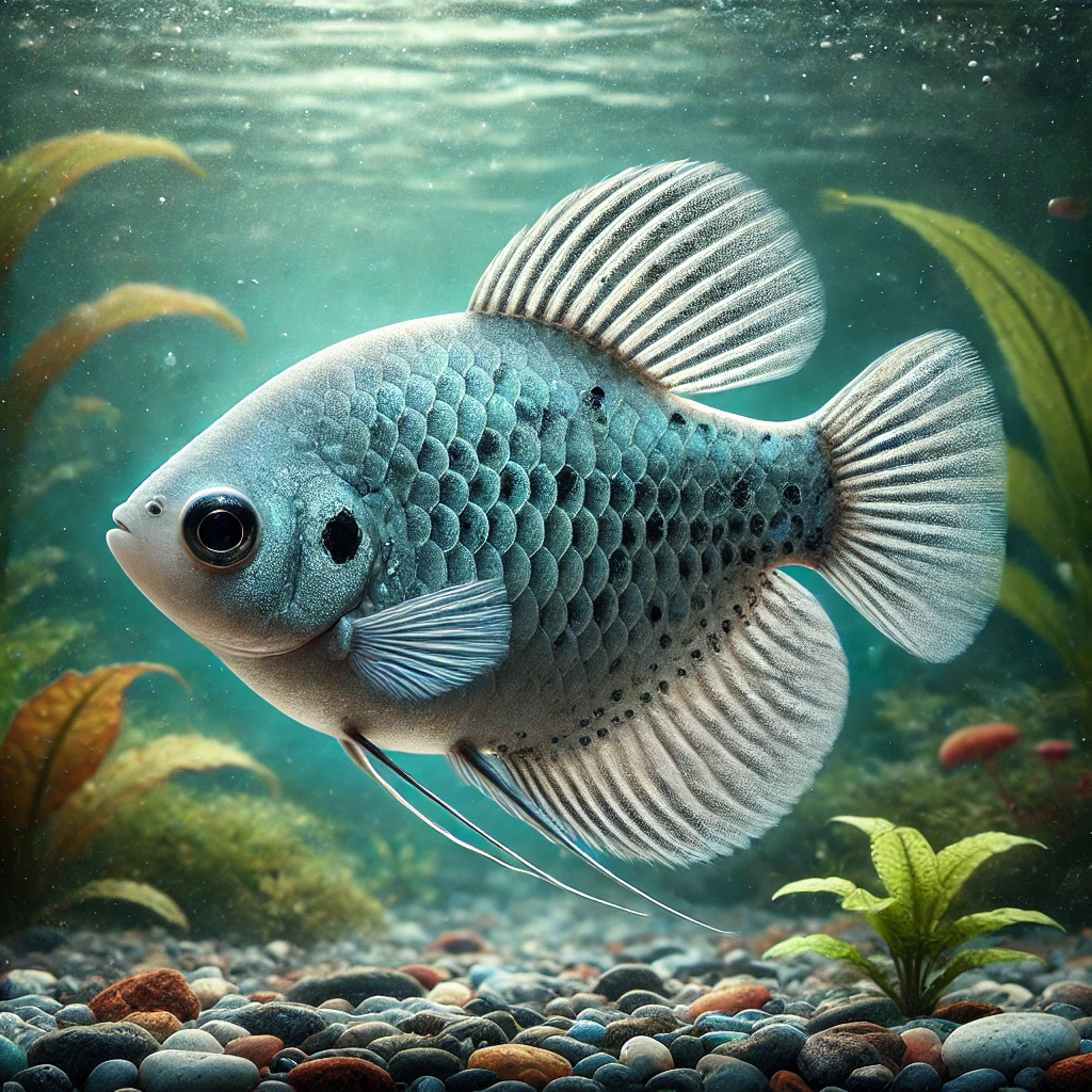 Trichogaster trichopterus Три тачке, плаве Гоурами